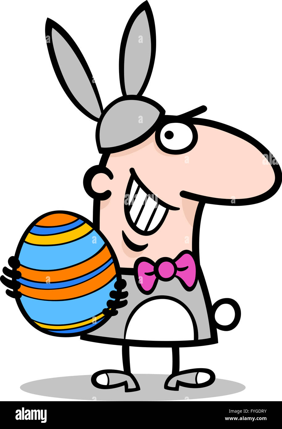 man in easter bunny costume cartoon Stock Photo Alamy