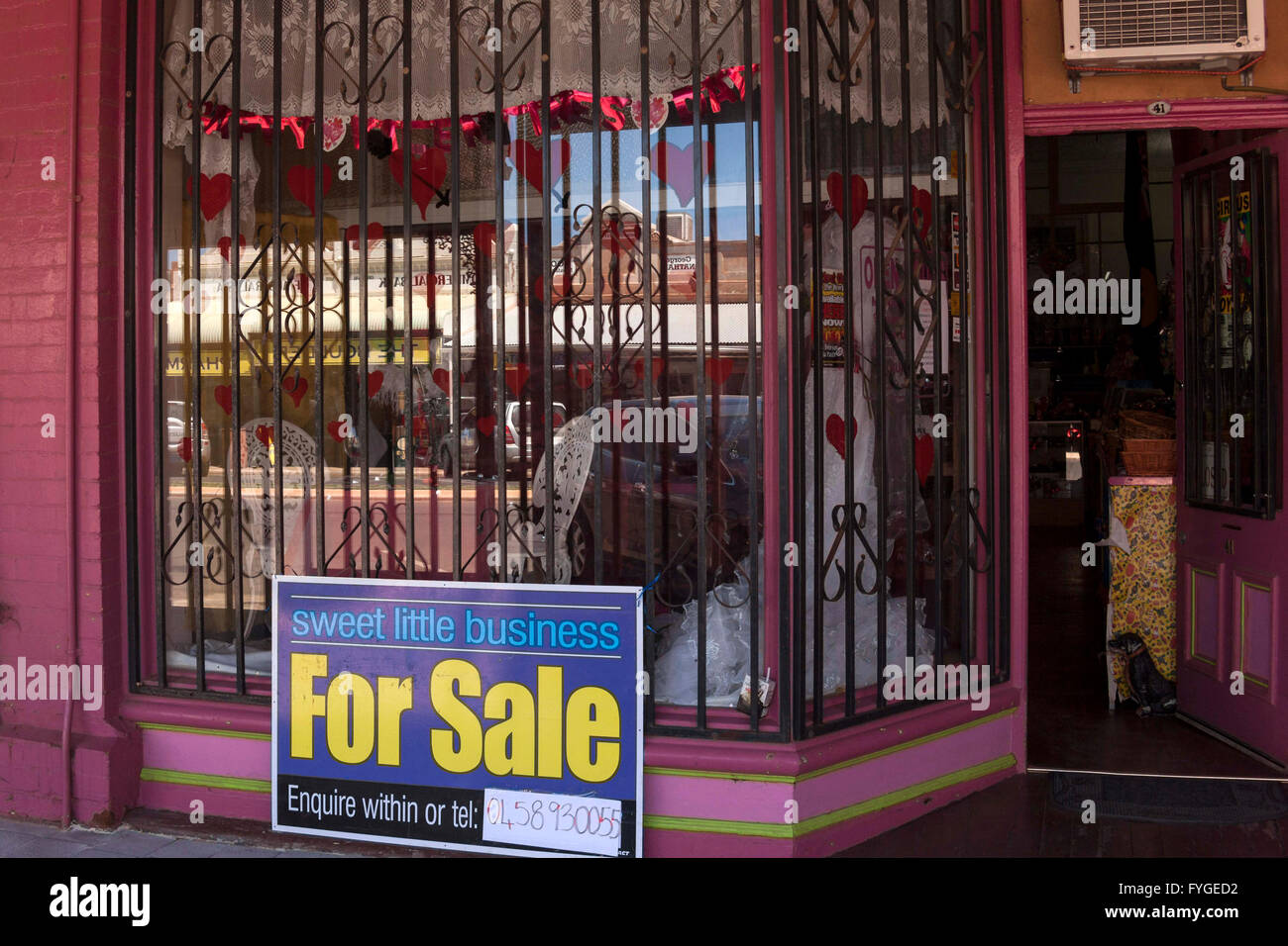 Business For Sale Sign Boulder Western Australia Stock Photo