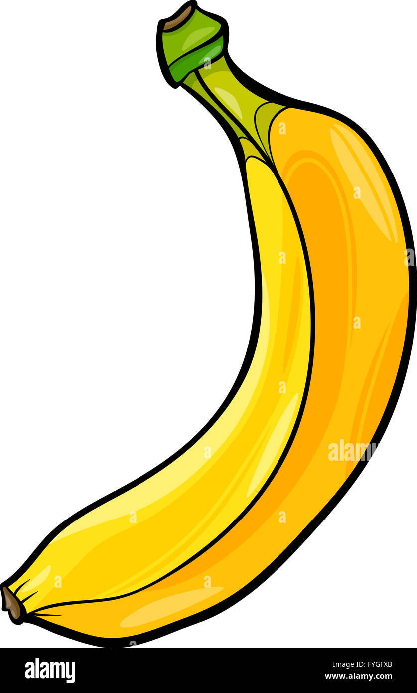 banana fruit cartoon illustration Stock Photo