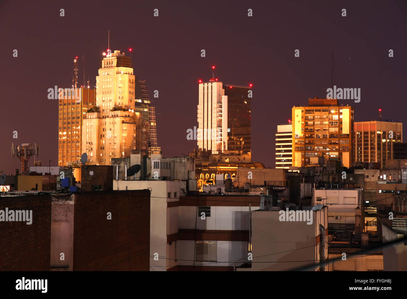 Buenos Aires at night Stock Photo Alamy