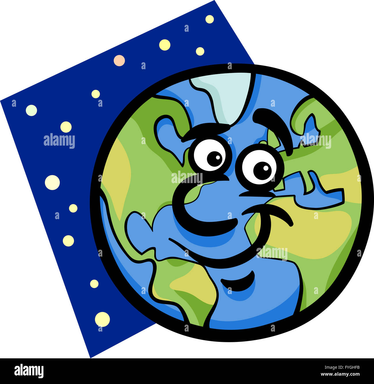 Funny earth cartoon hi-res stock photography and images - Alamy