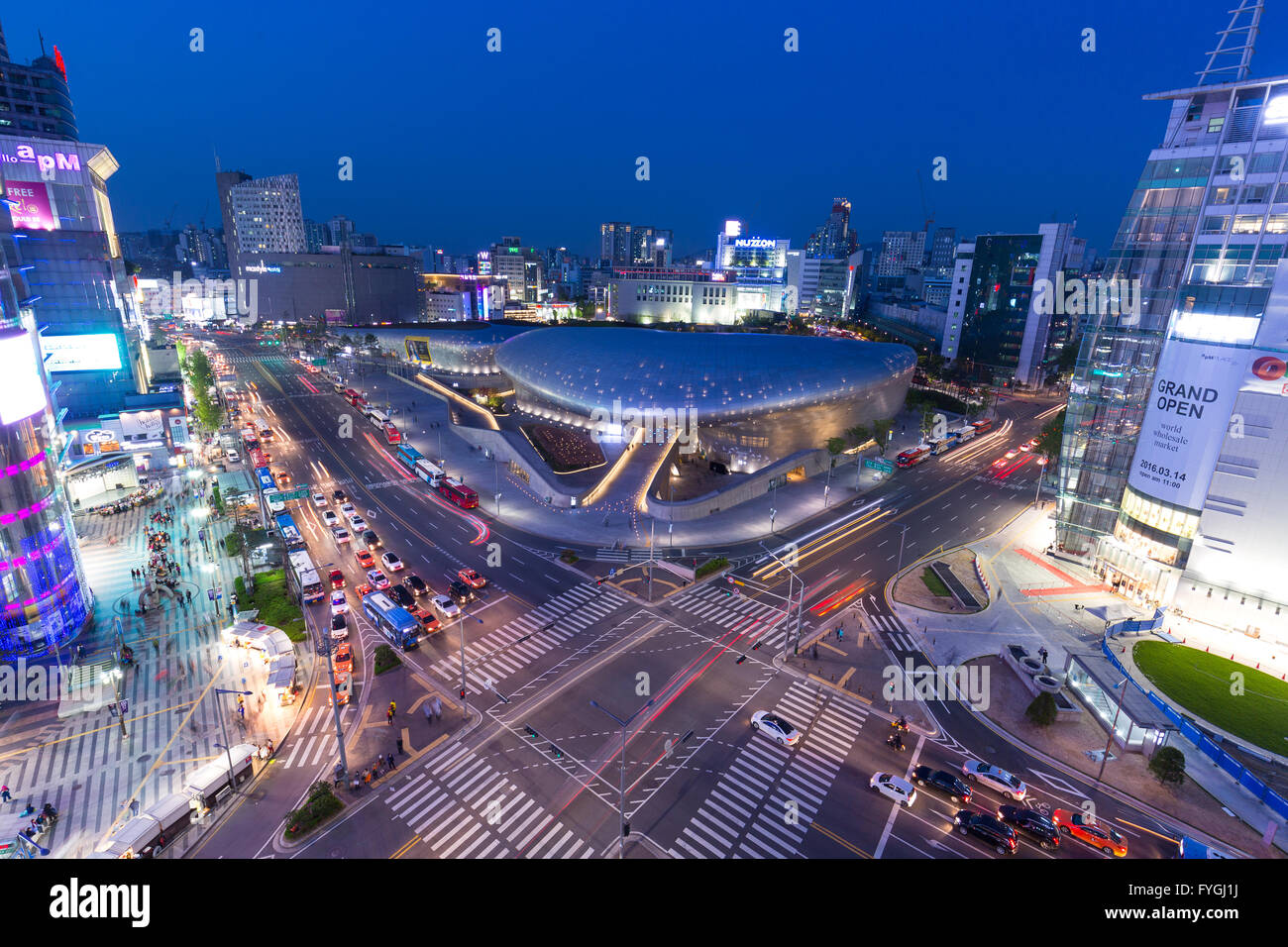 Night View Of Dongdaemun,Seoul Stock Photo