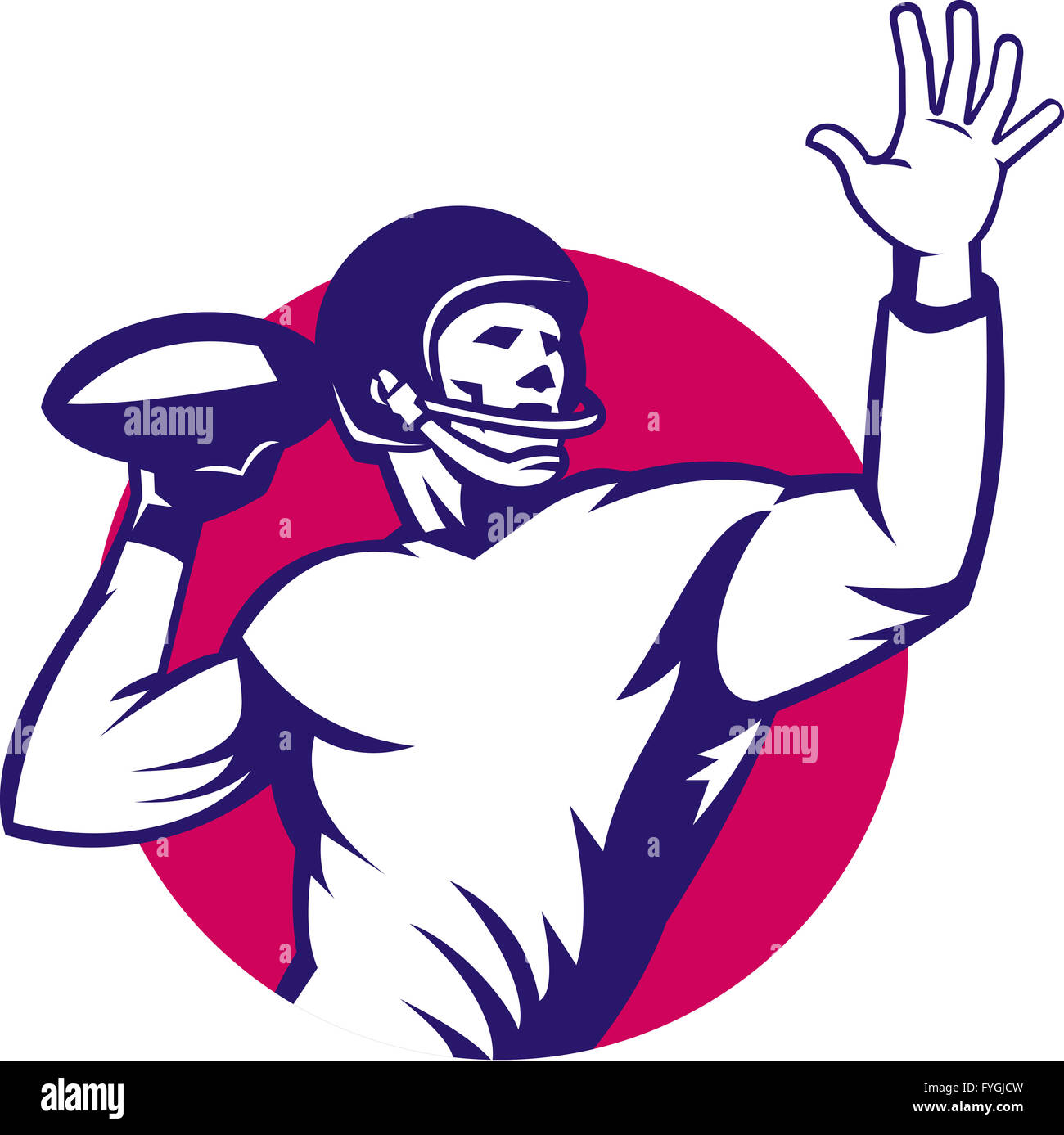 American Quarterback Football Player Pass Stock Photo Alamy