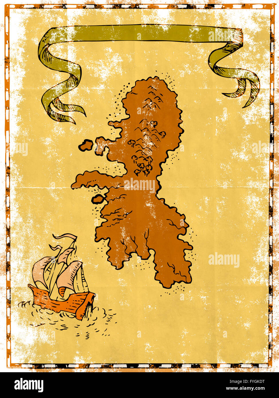 Treasure island map hi-res stock photography and images - Alamy