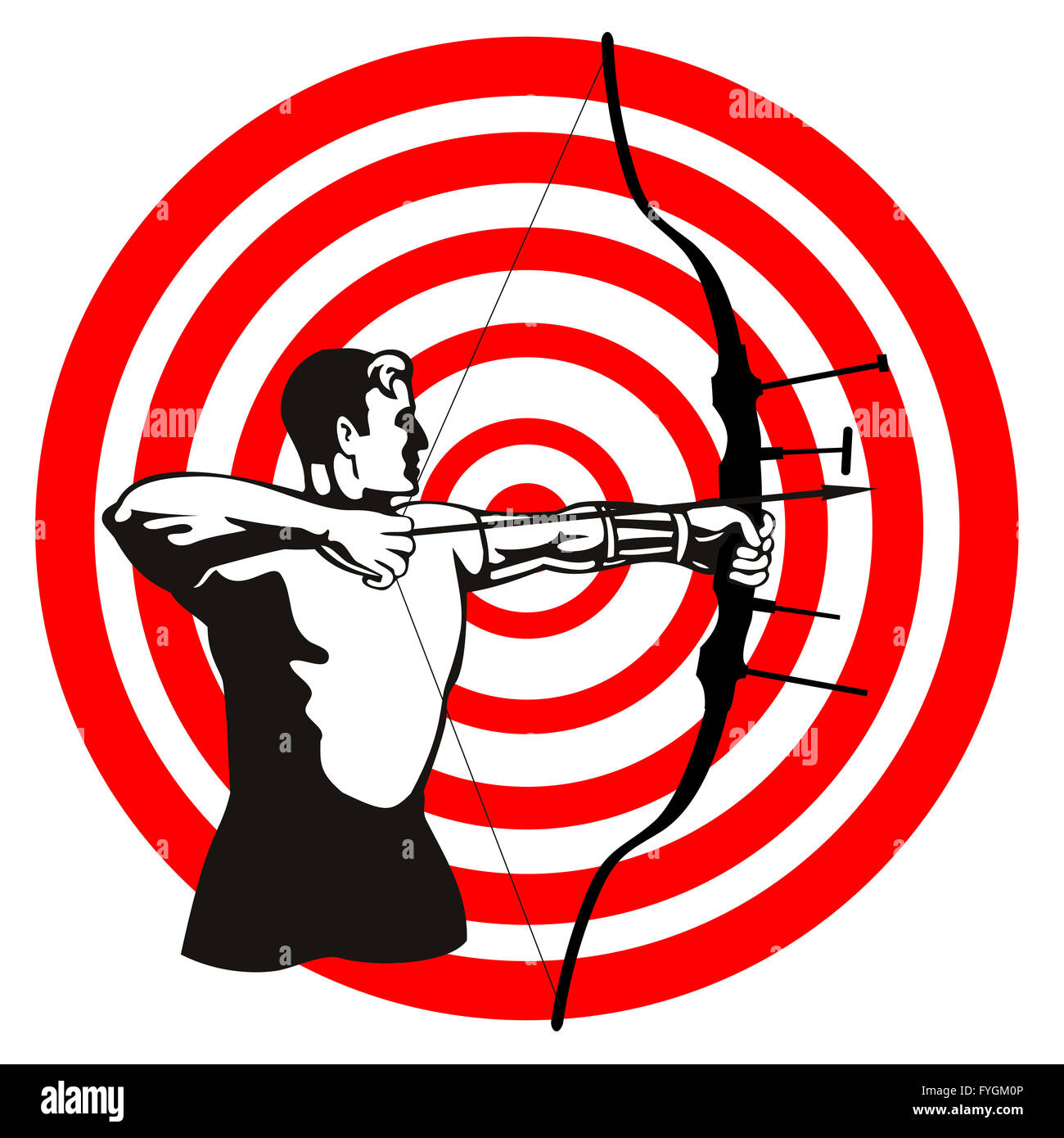 Archer Bow Arrow Target Stock Photo Alamy