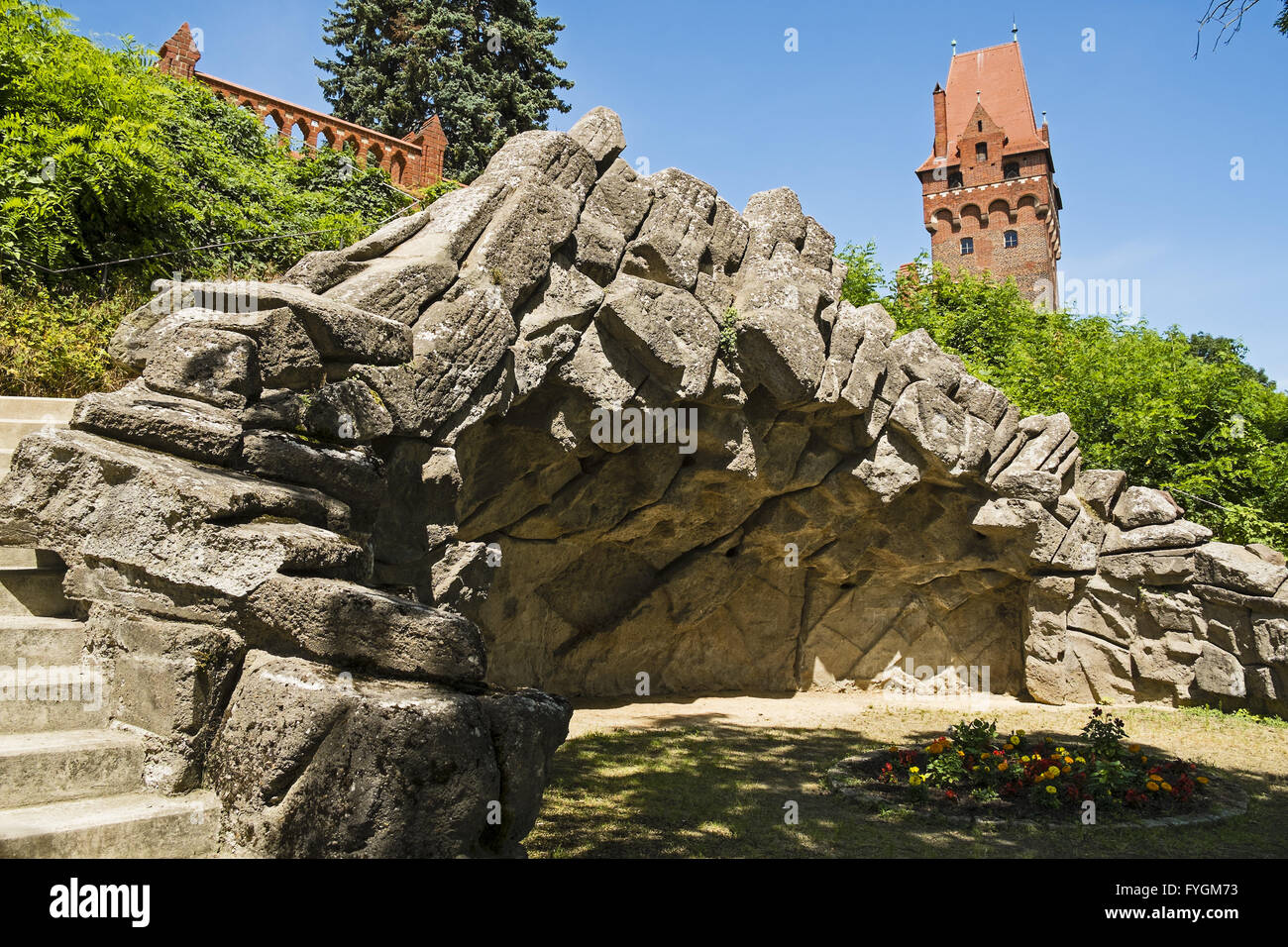 Grotto, Tangermünde Castle, Saxony-Anhalt, Germany Stock Photo