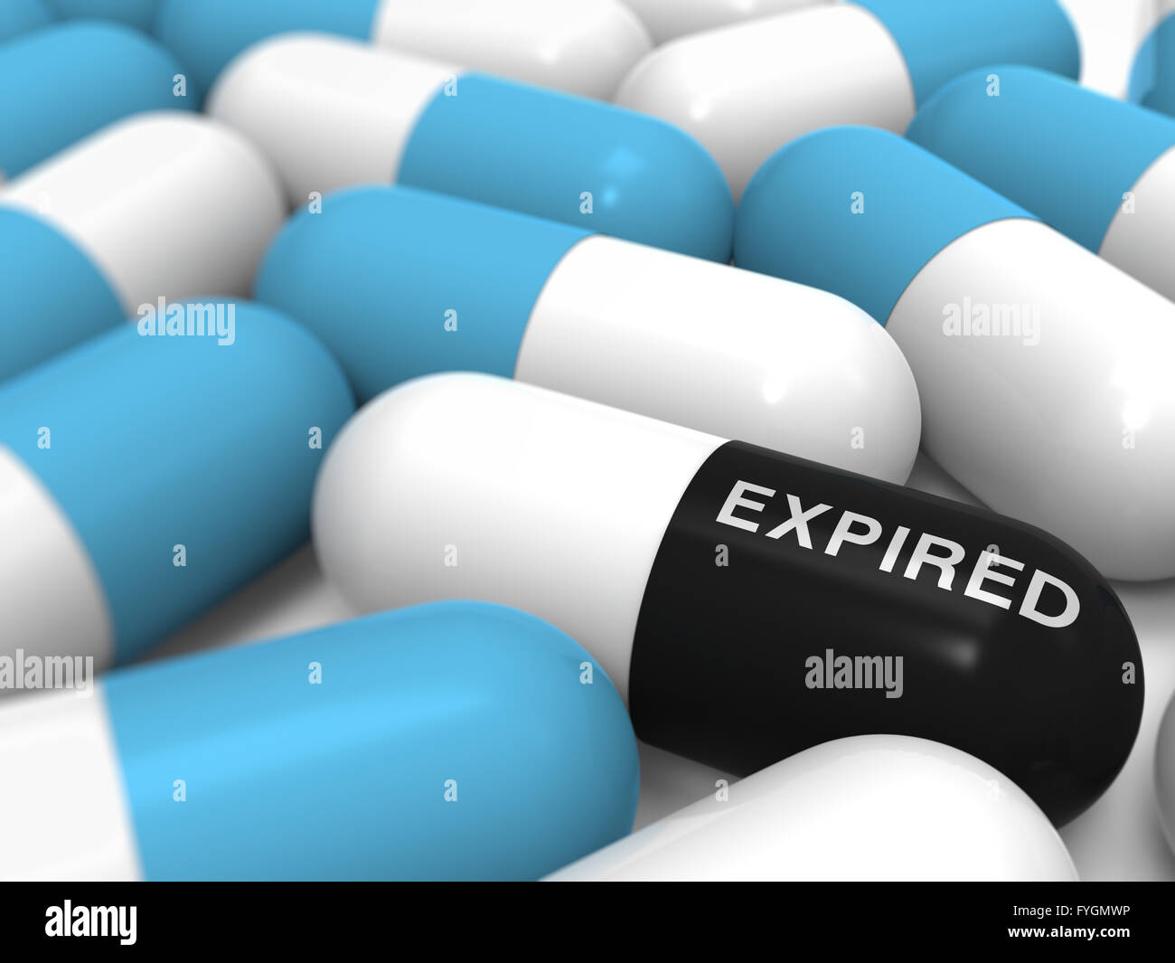 Expired medicine, pharmaceutical, medical, drugs Stock Photo