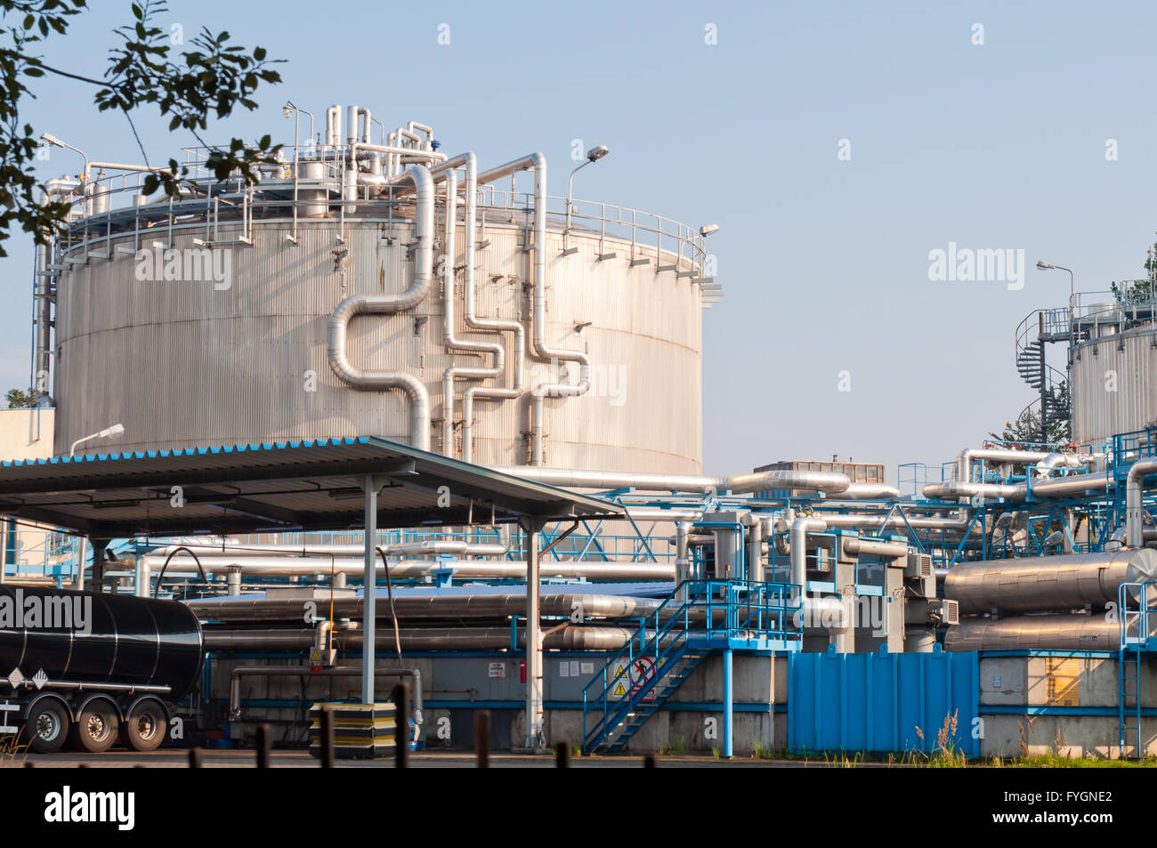container and special equipment in chemical plants Stock Photo Alamy