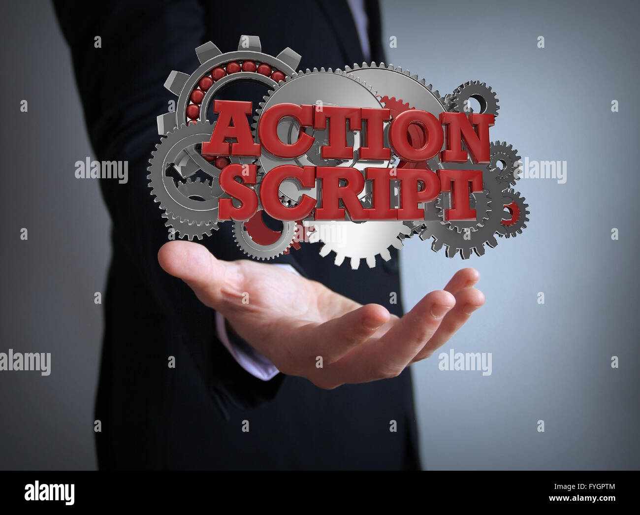 action script businessman Stock Photo