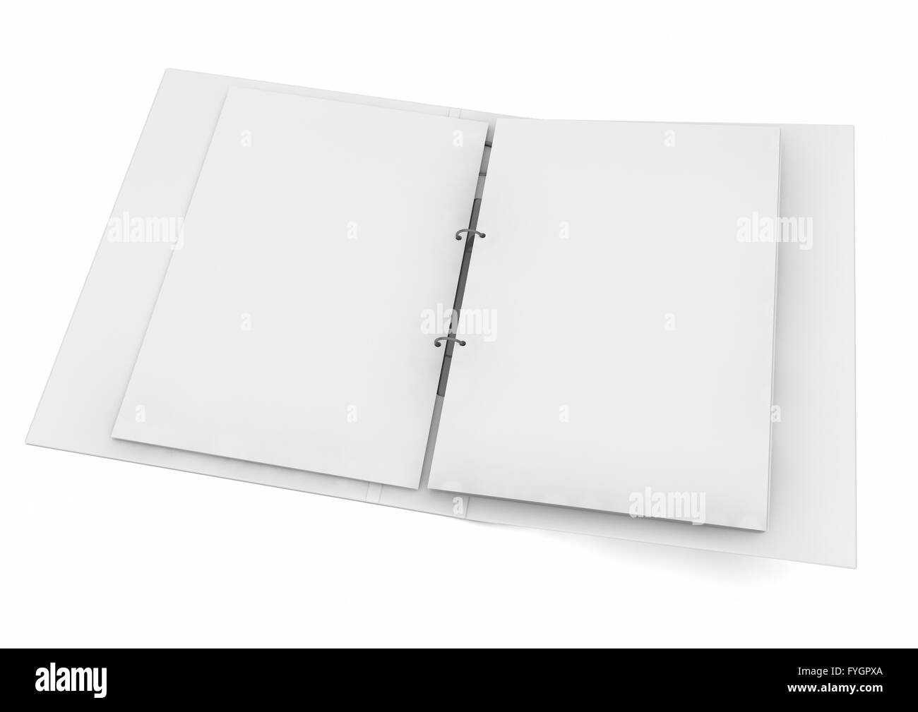 render of a blank archive Stock Photo