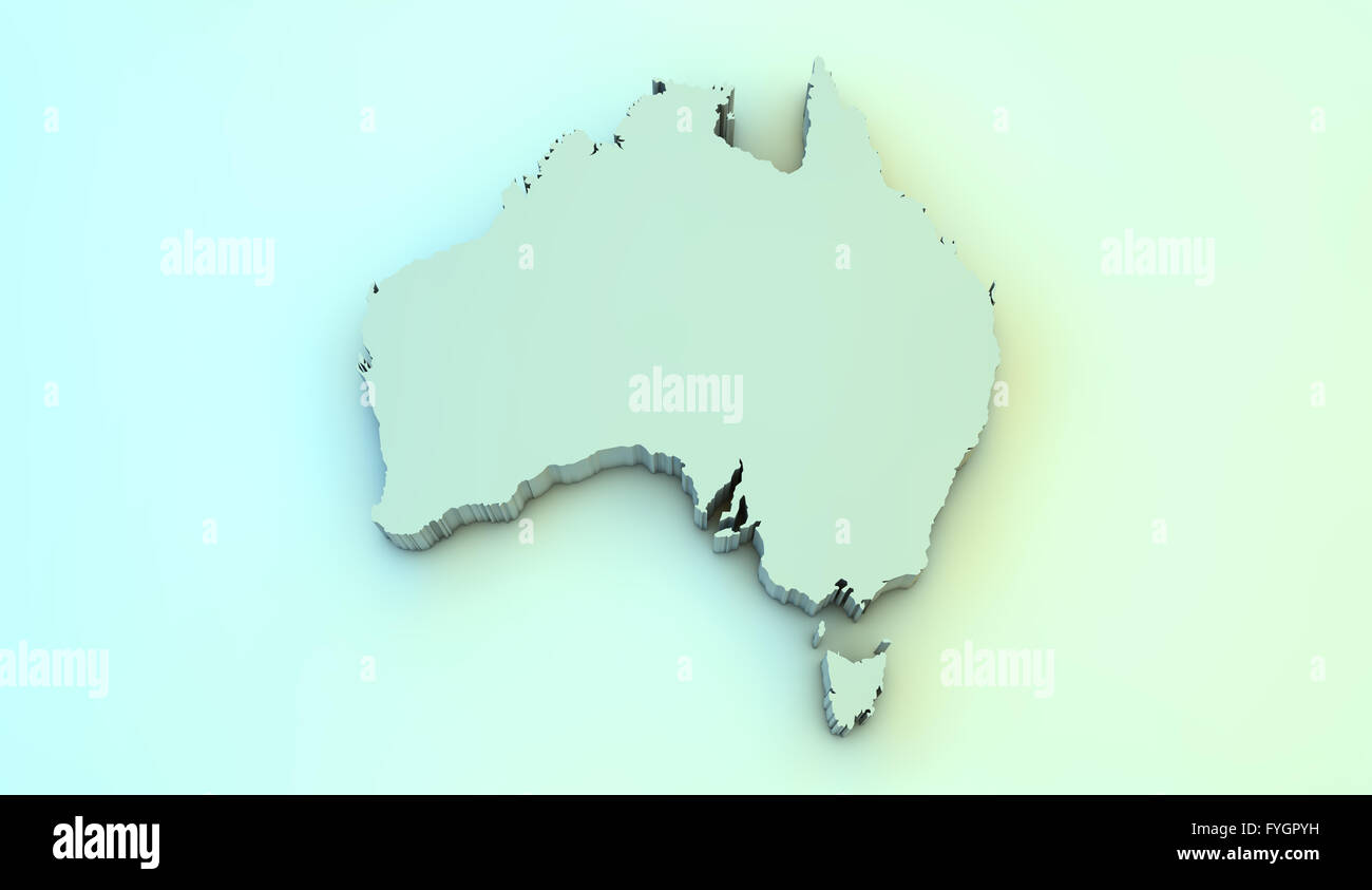 render of an australia 3d map Stock Photo Alamy