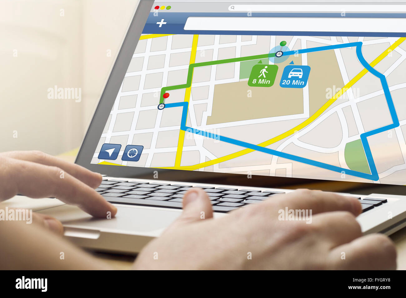 GPS satellite navigation, travel, tourism and location route planning
