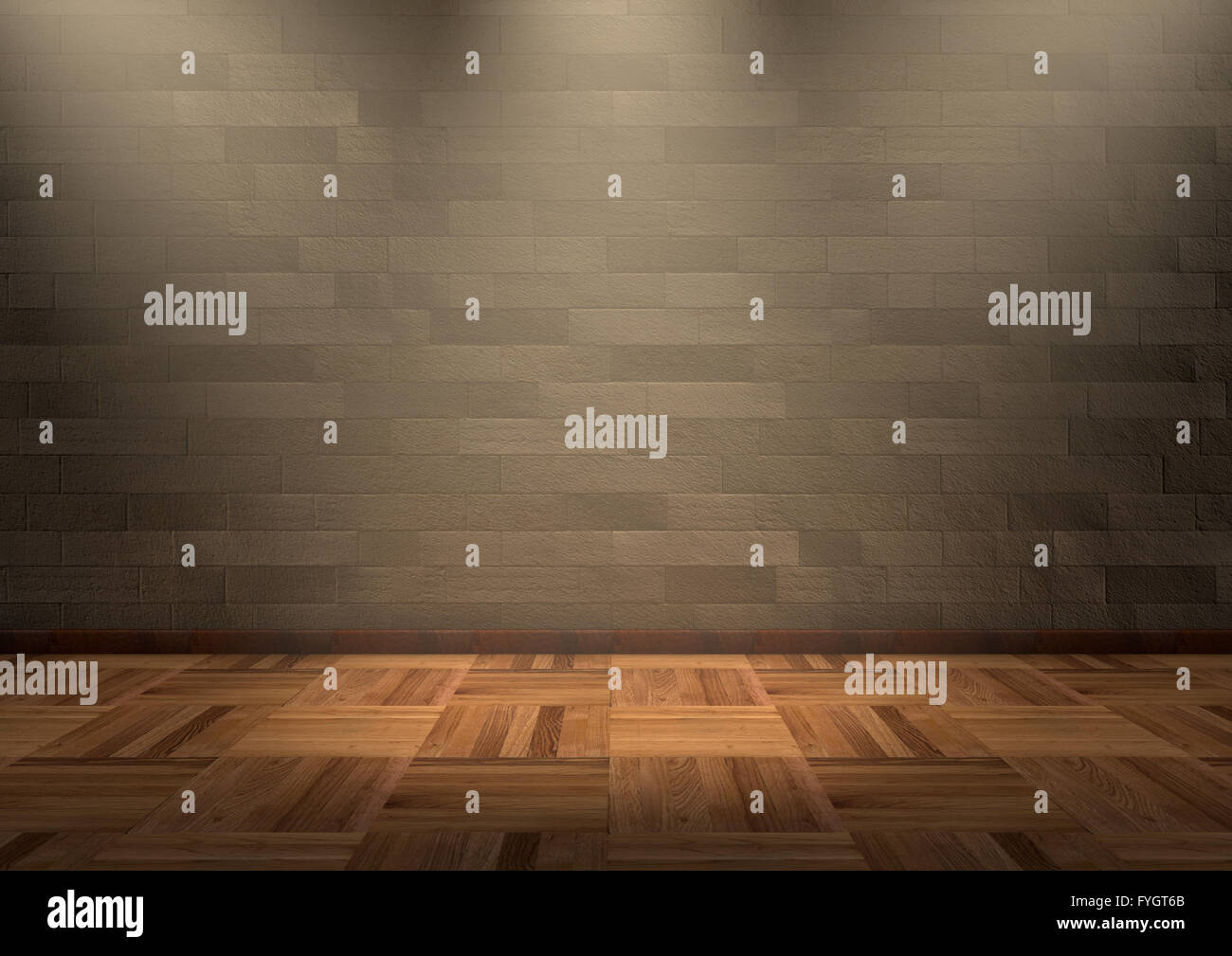 render of an empty room Stock Photo