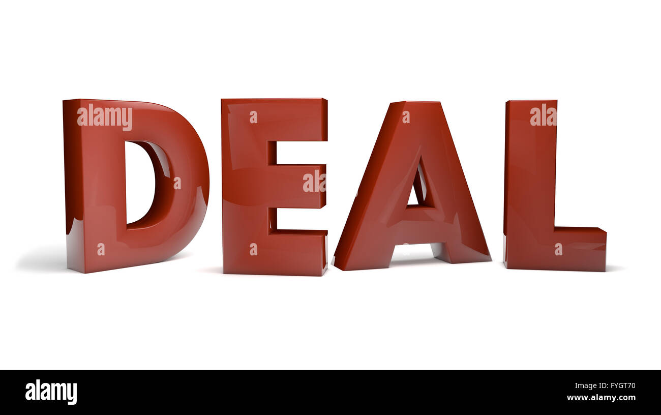 render of the text deal Stock Photo
