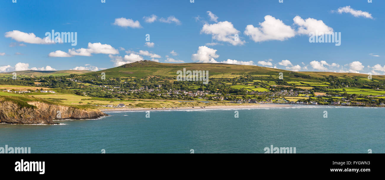 Newport and Preseli Mountains - Pembrokeshire Stock Photo