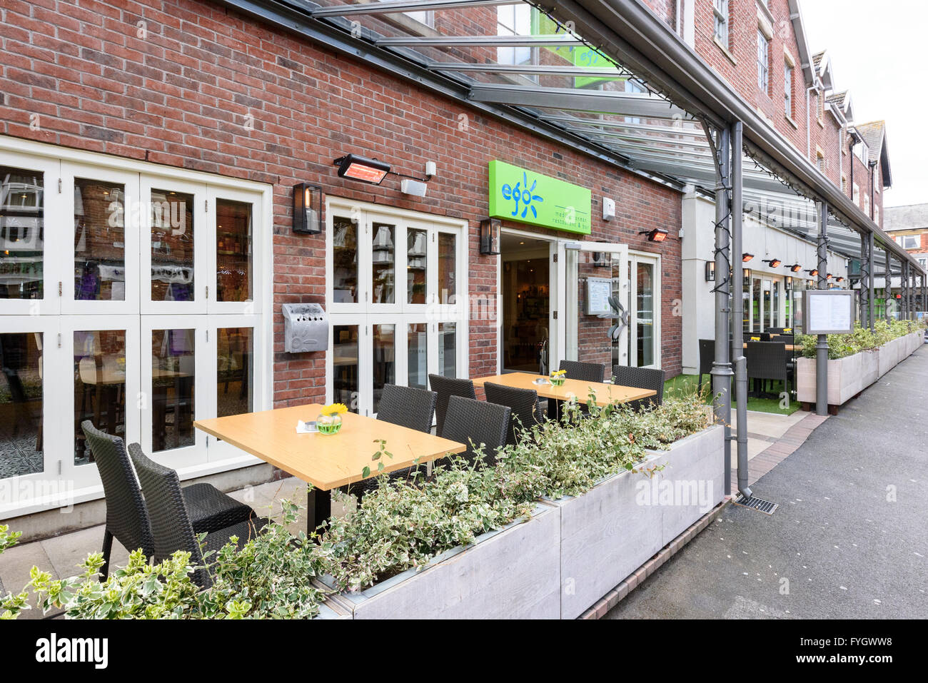 The front of a branch of EGO restaurant in Lytham, Lancashire, UK Stock Photo