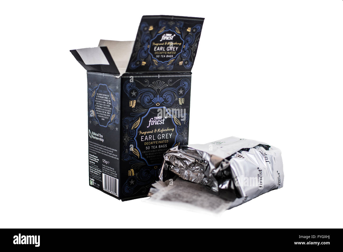 Tesco Finest Earl Grey tea bags Stock Photo Alamy