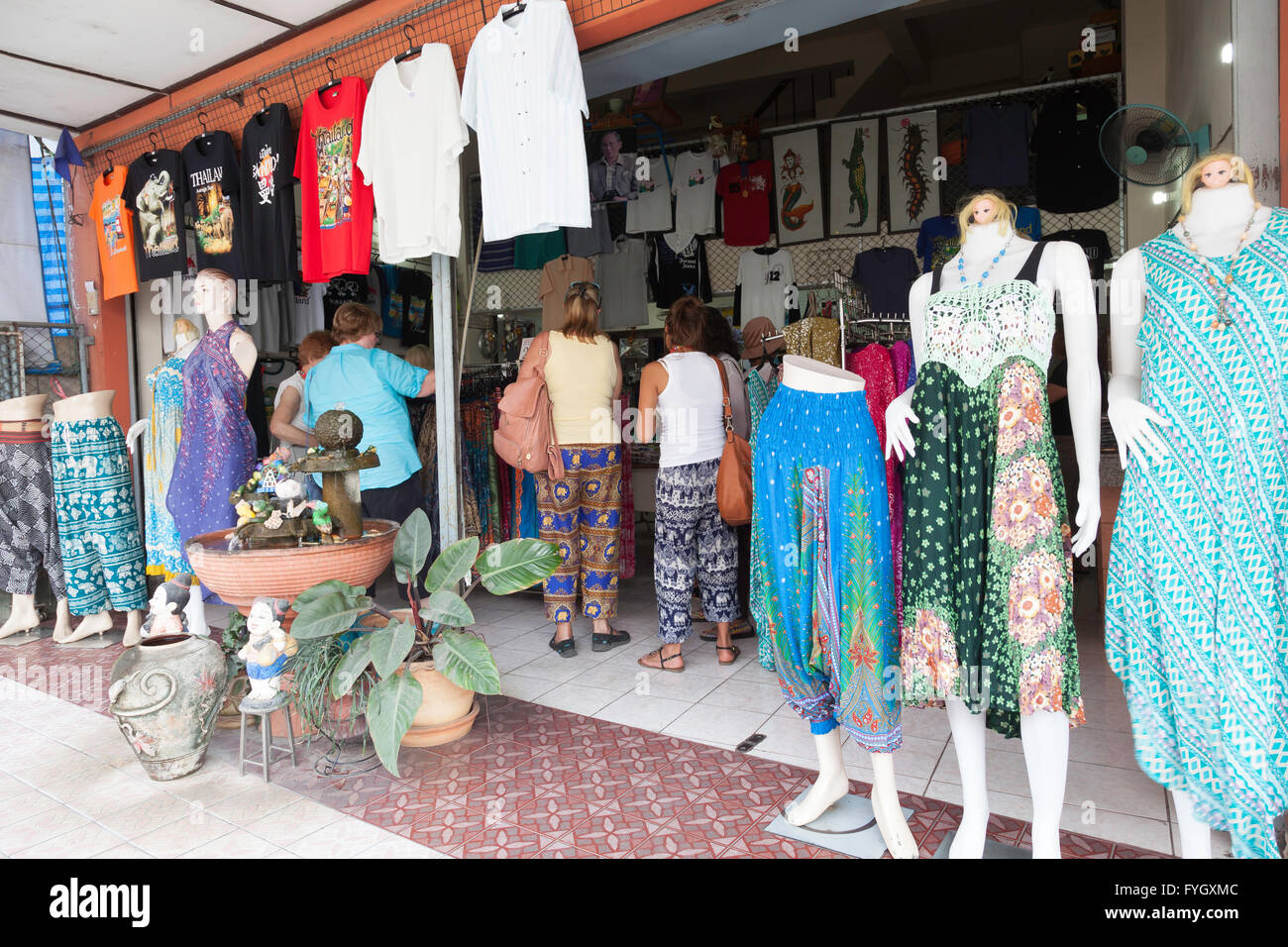 Elephnat pans for sale at the street market of Laos Stock Photo Alamy