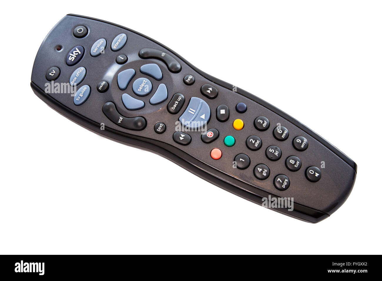 Sky remote against a pure white background. Stock Photo