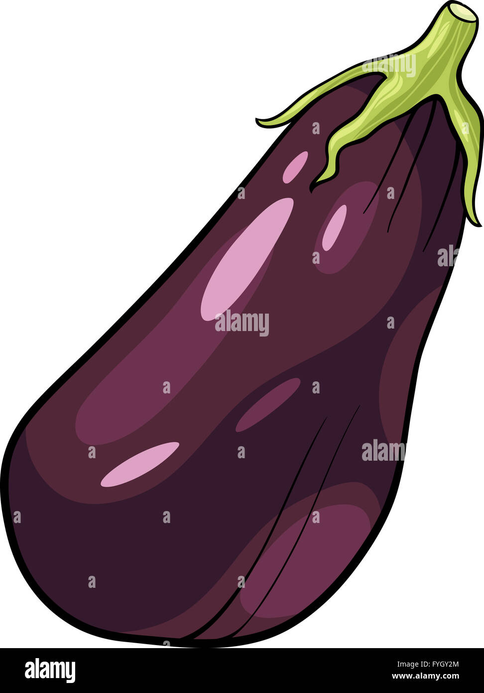 eggplant vegetable cartoon illustration Stock Photo - Alamy