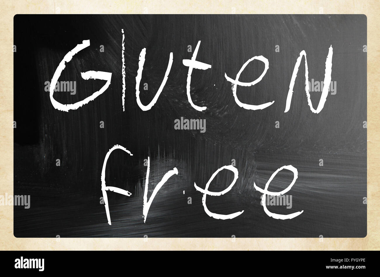 Gluten free diet concept handwritten with white chalk on a blackboard Stock Photo Alamy