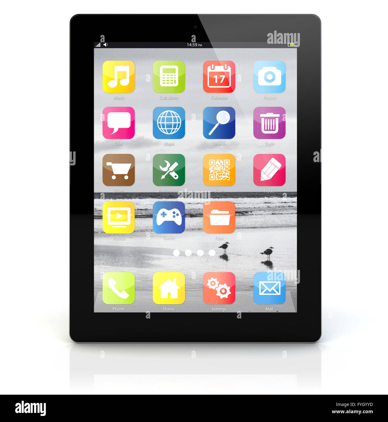 render of a tablet pc Stock Photo