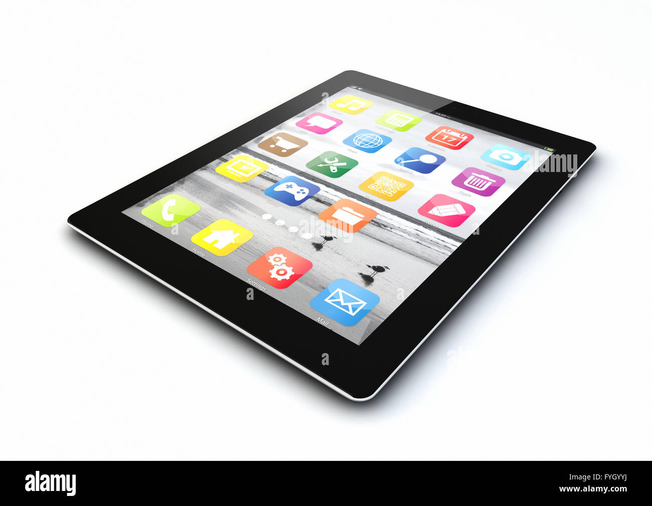 render of a tablet pc Stock Photo