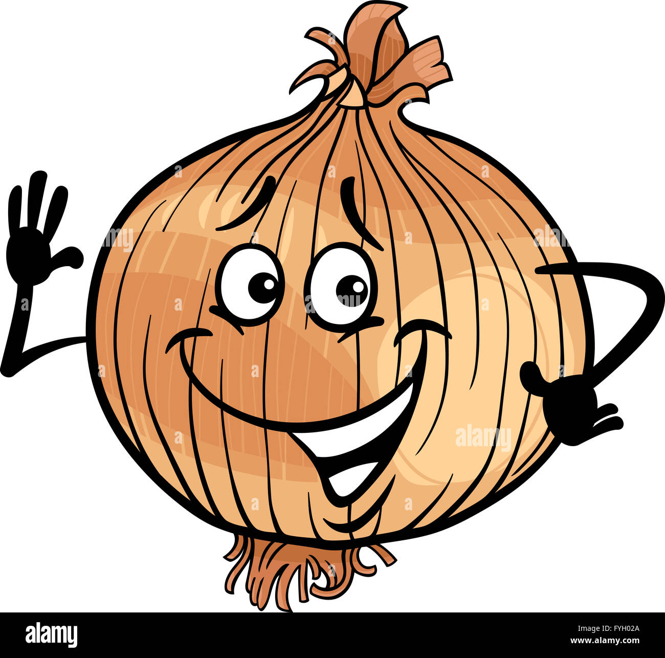 cute onion vegetable cartoon illustration Stock Photo Alamy