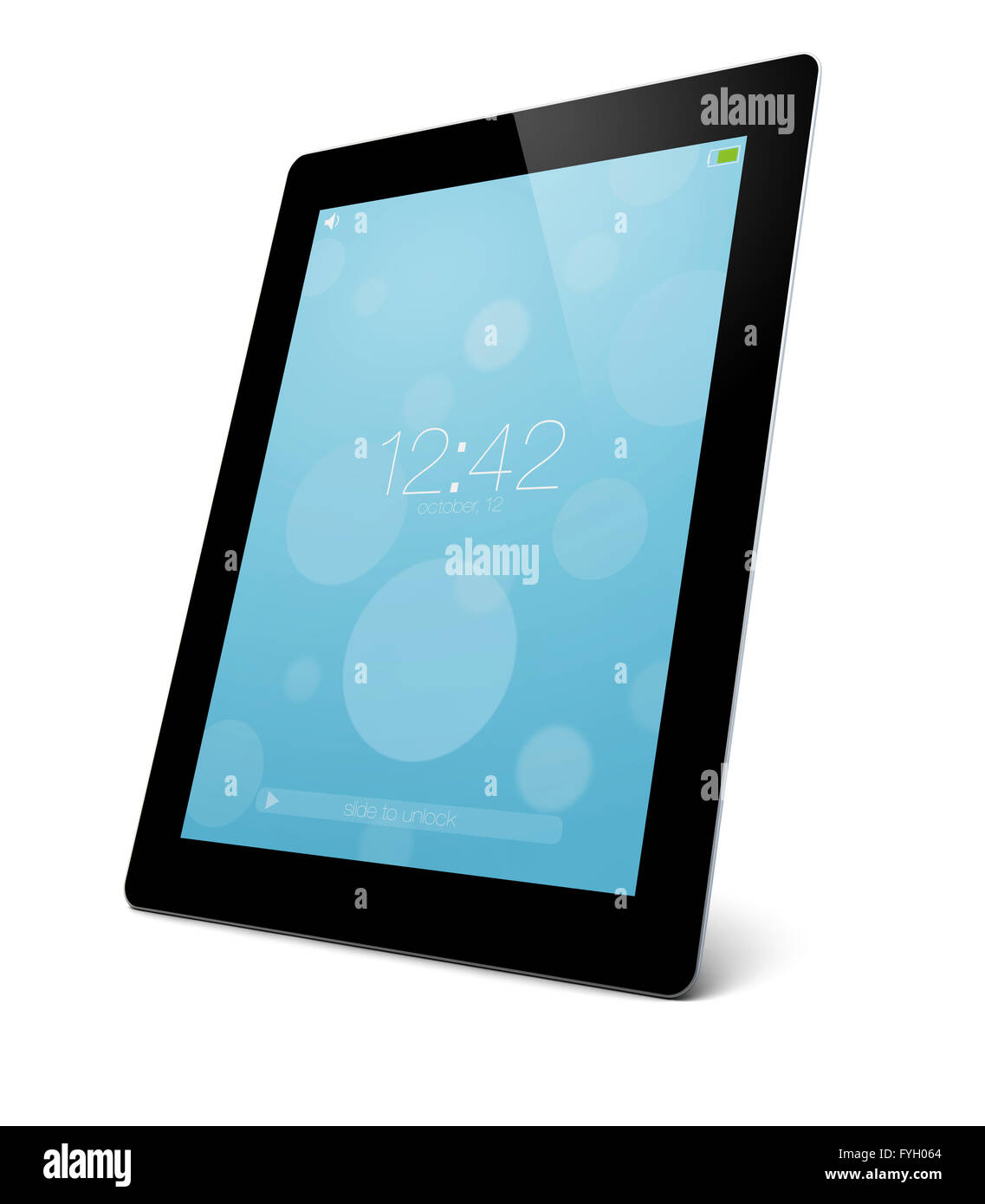 render of a locked tablet pc Stock Photo Alamy