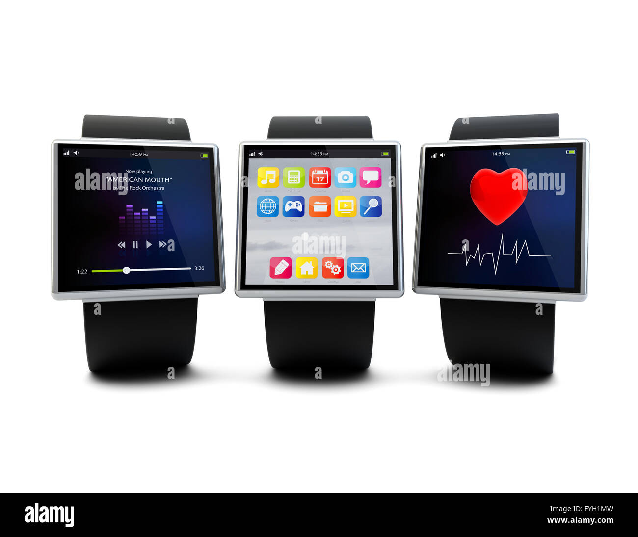 mobility and modern mobile wearable device technology concept collection of digital smart