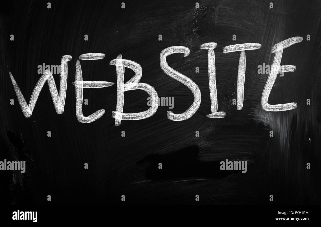 Website handwritten with white chalk on a blackboard Stock Photo - Alamy