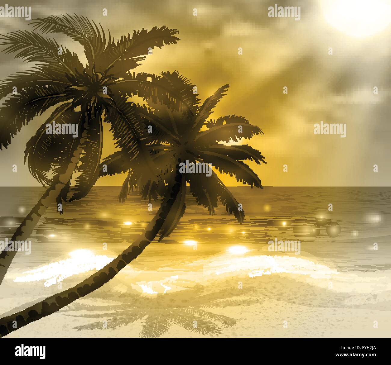 Vector tropical beach Stock Vector Image & Art - Alamy