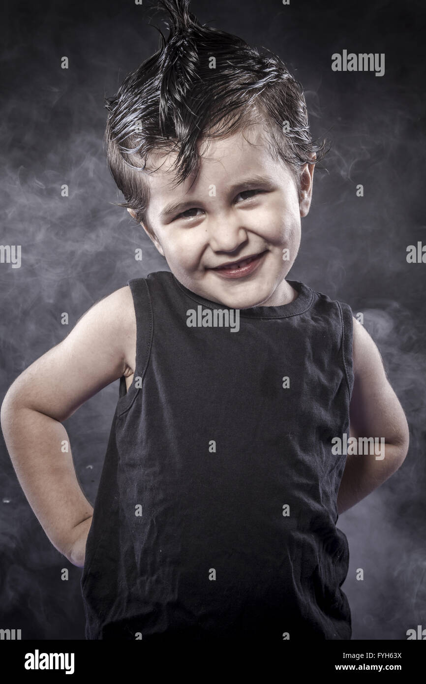 Boy Child Funny Haircut Stock Photos Boy Child Funny Haircut