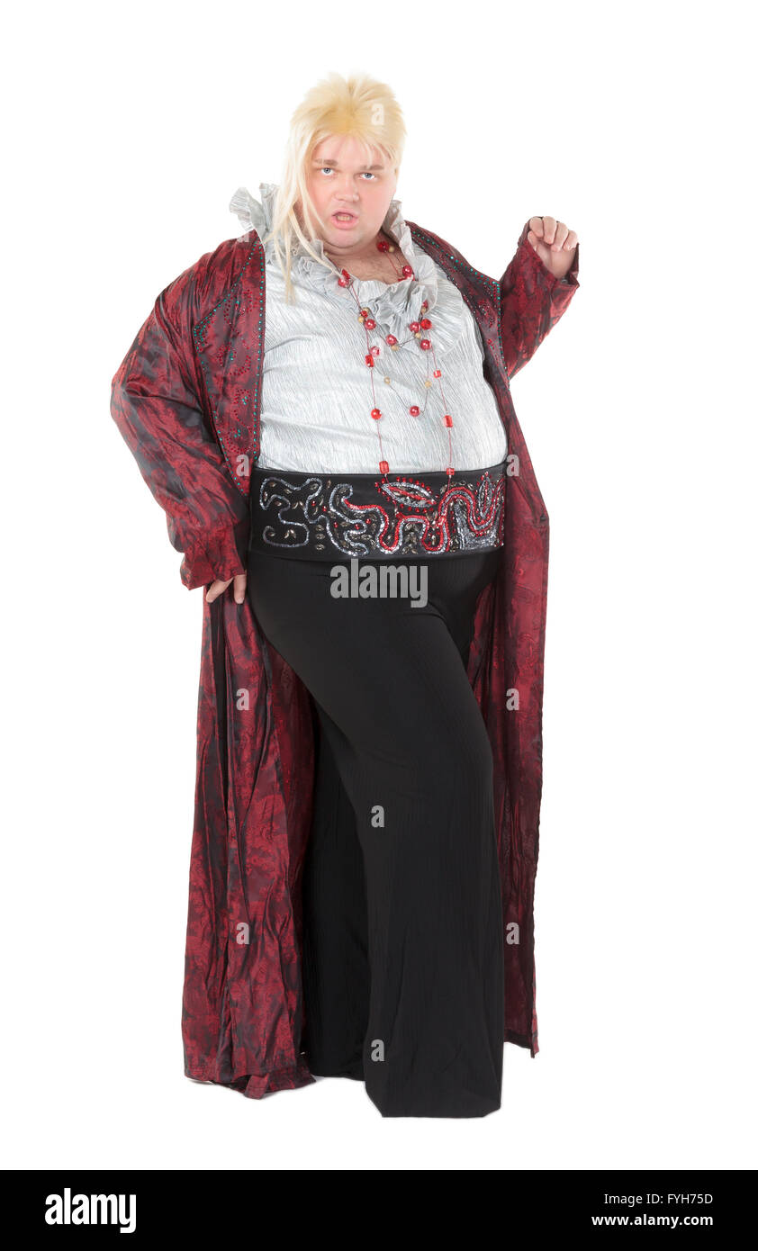 Overweight entertainer or disillusioned drag queen Stock Photo - Alamy