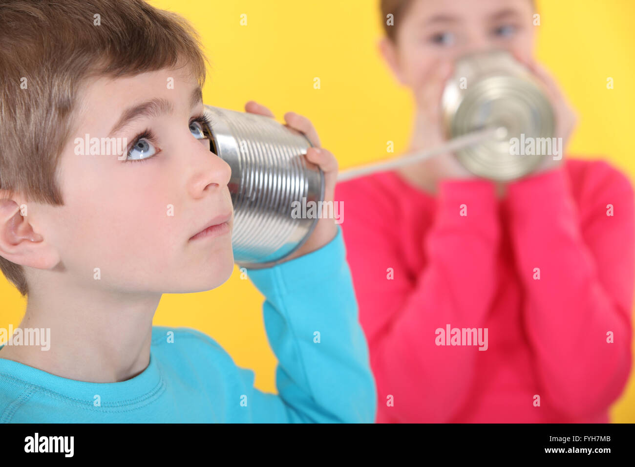 Boy can string hi-res stock photography and images - Alamy