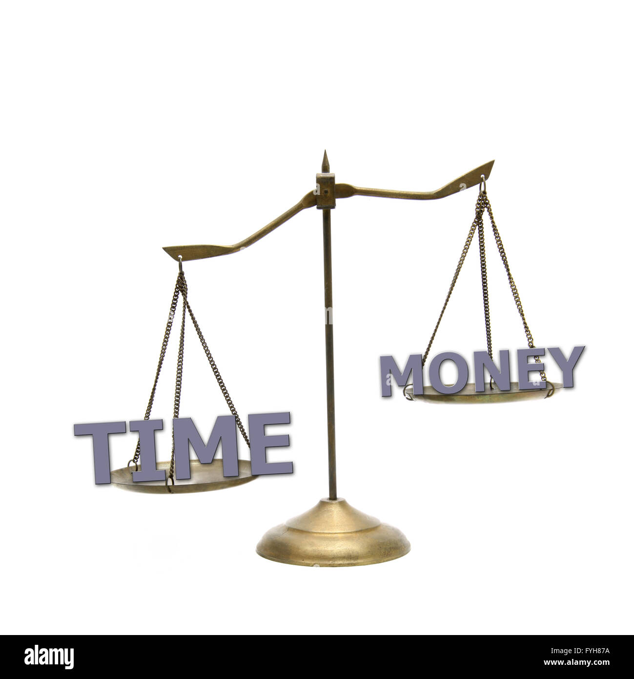 Time money scales weight Cut Out Stock Images Pictures Alamy