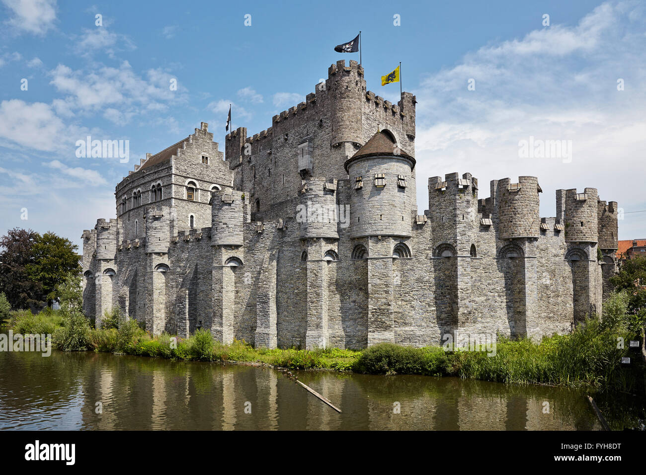 Counts of Flanders castle. Gent. Belgium. Stock Photo