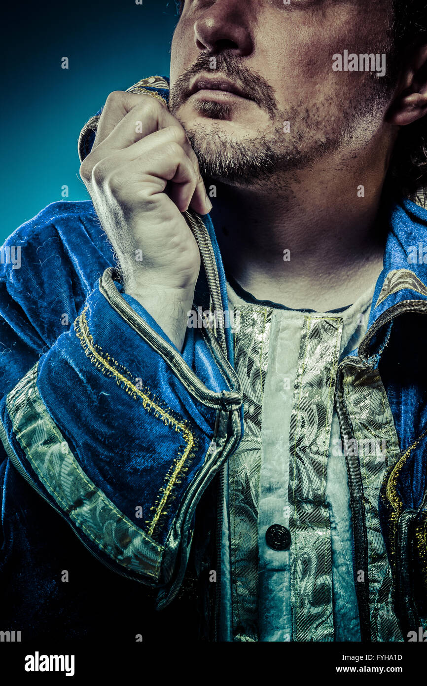 Blue prince, glory concept, funny fantasy picture Stock Photo