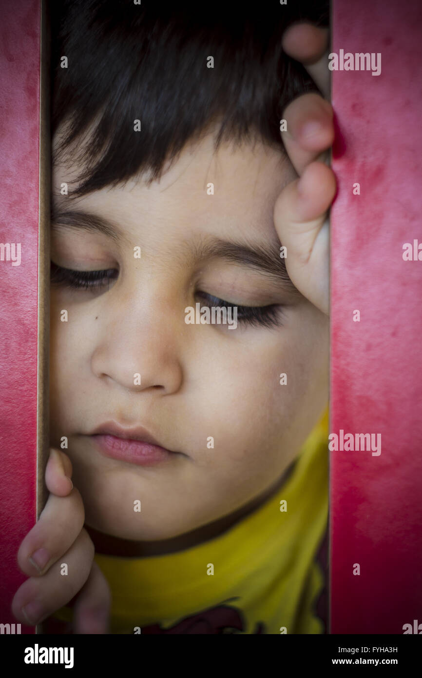 Recreation, cute little baby boy playing at park Stock Photo Alamy