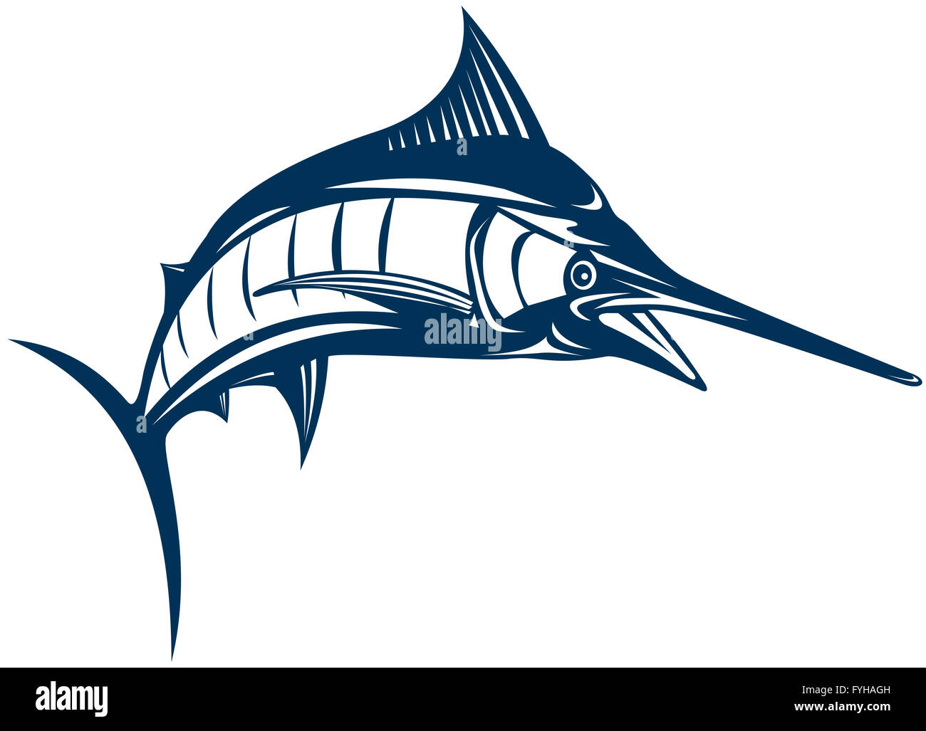 blue marlin jumping Stock Photo - Alamy