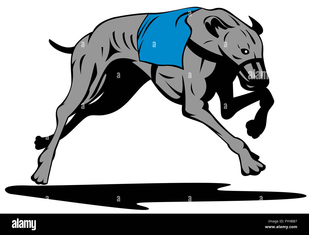 Greyhound Dog Racing Retro Stock Photo - Alamy
