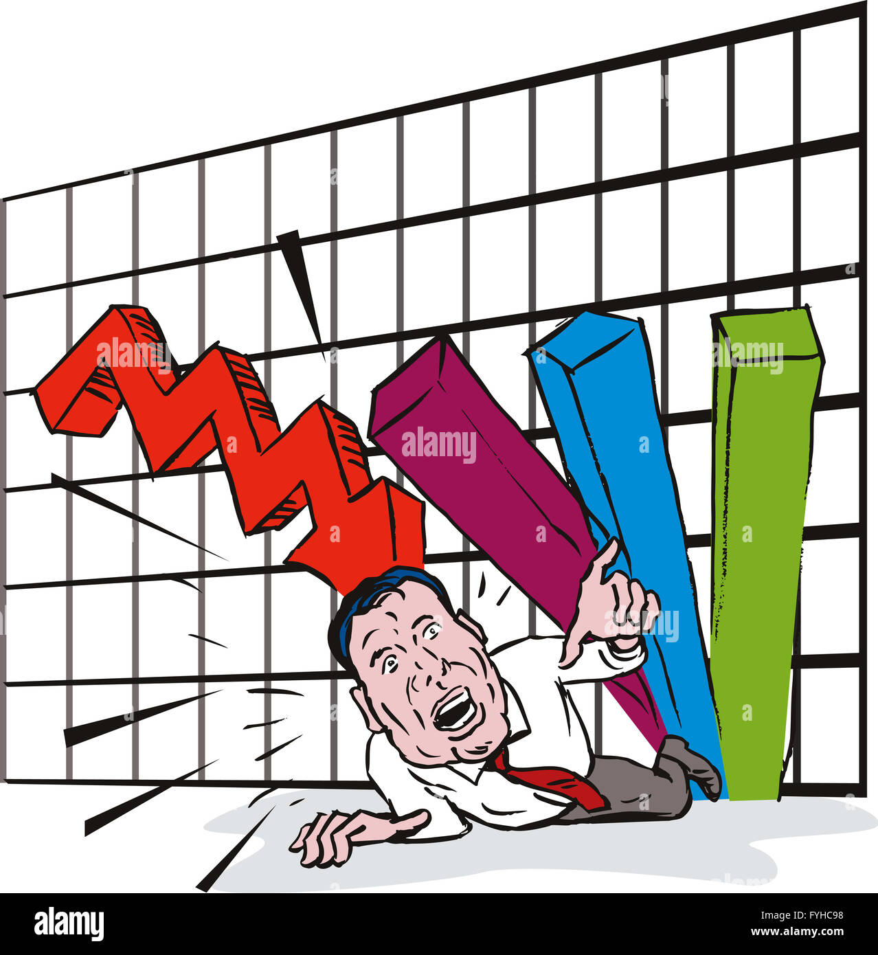 Graph Crashing Down Stock Photo Alamy