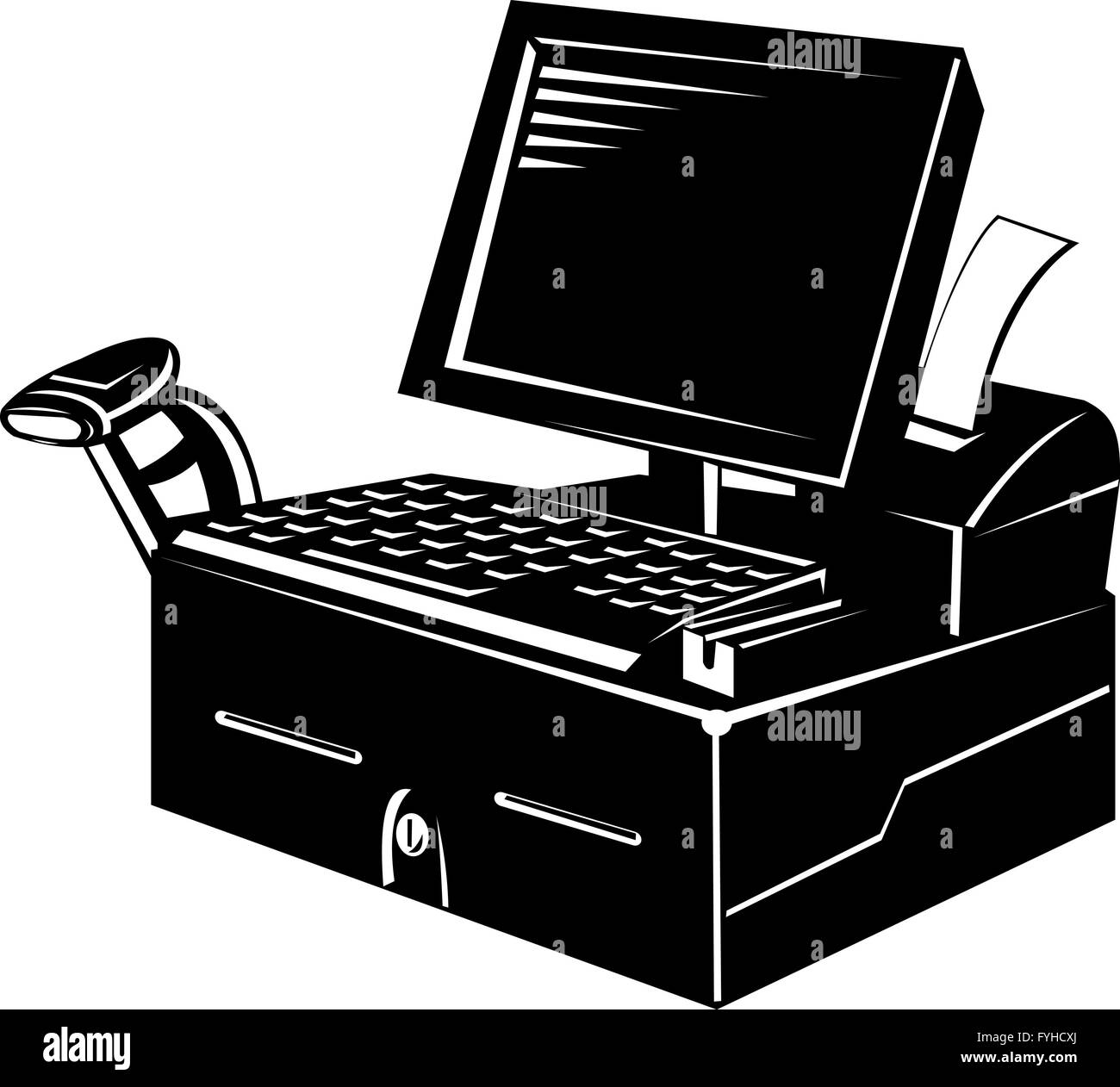 Computer Cash Register Stock Photo Alamy
