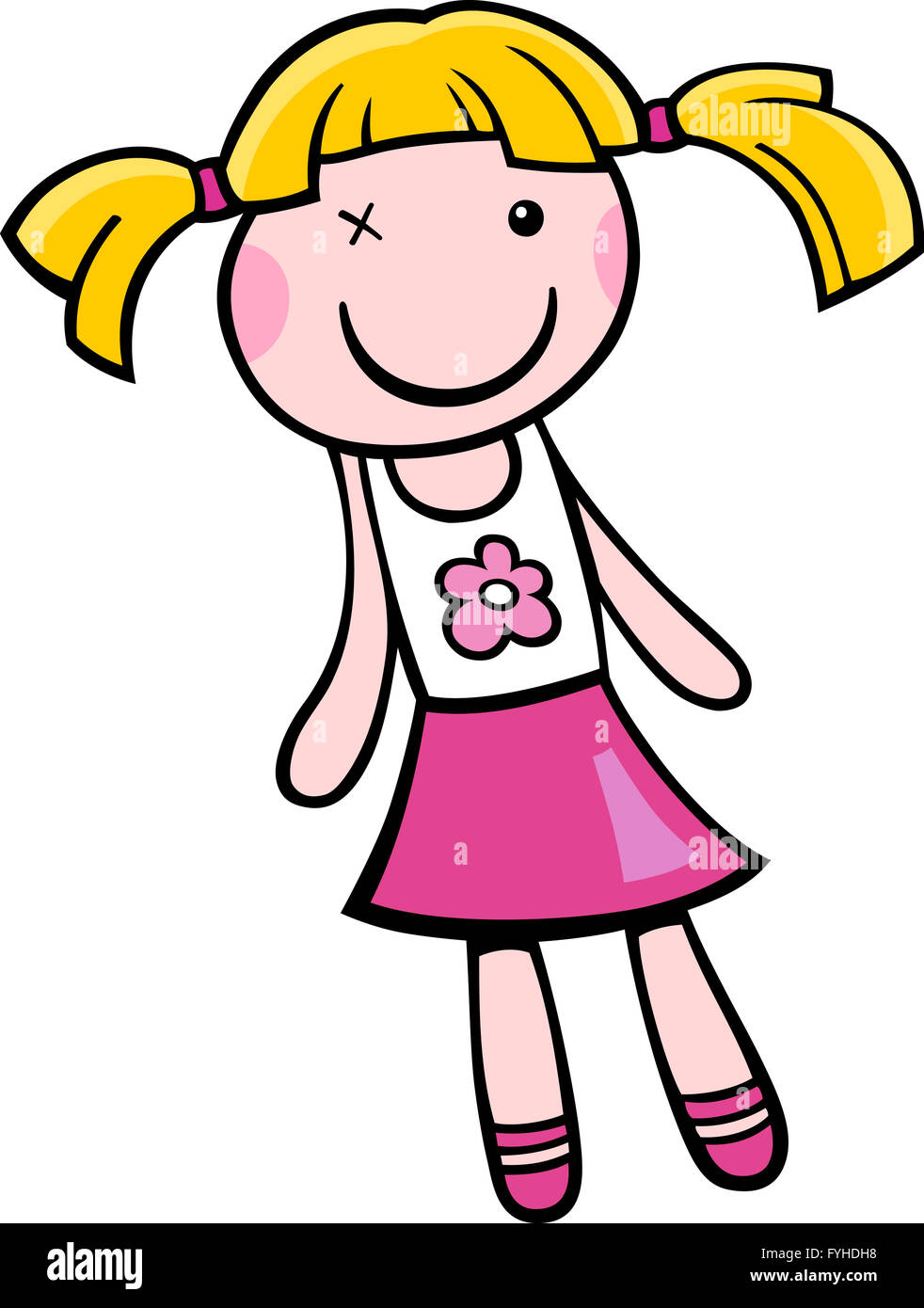 doll clip art cartoon illustration Stock Photo Alamy