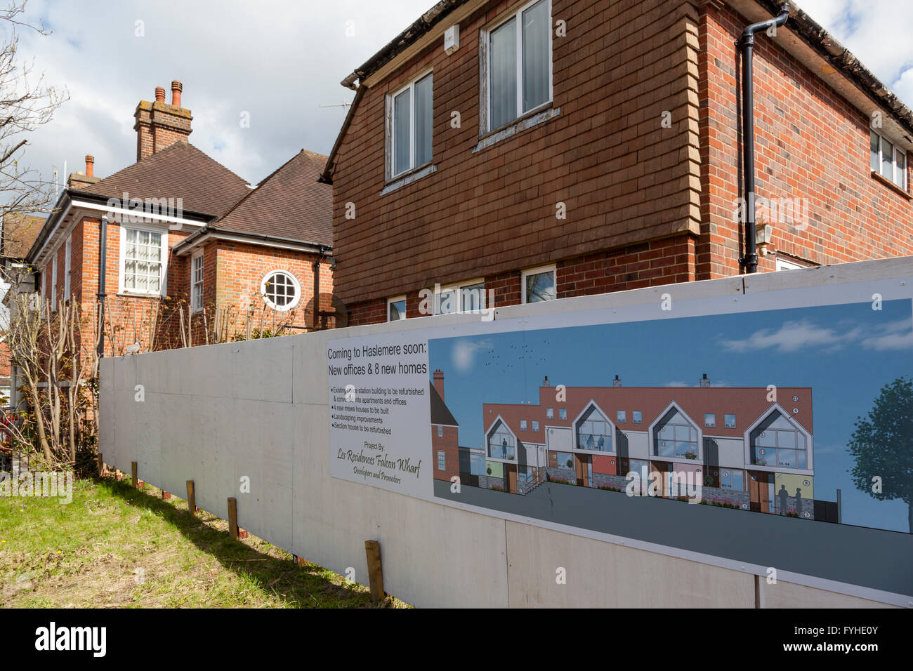 Poster advertising the redevelopment of Haslemere Police