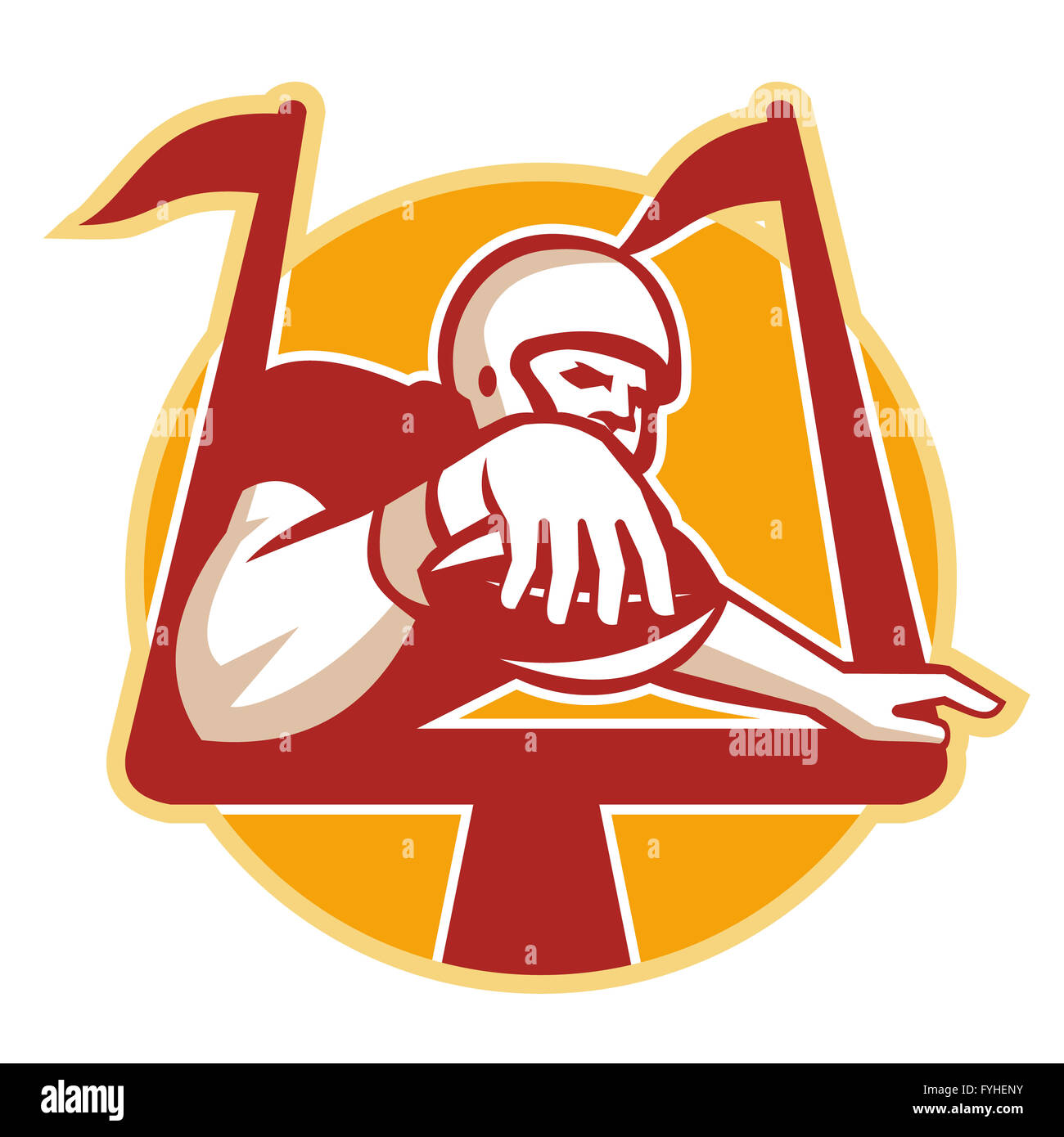 American Football Receiver Scoring Touchdown Stock Photo Alamy