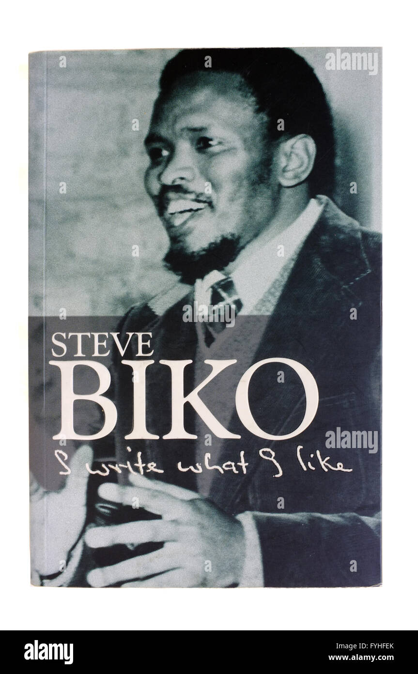 The front cover of I write what I like by Steve Biko photographed against a white background. Stock Photo