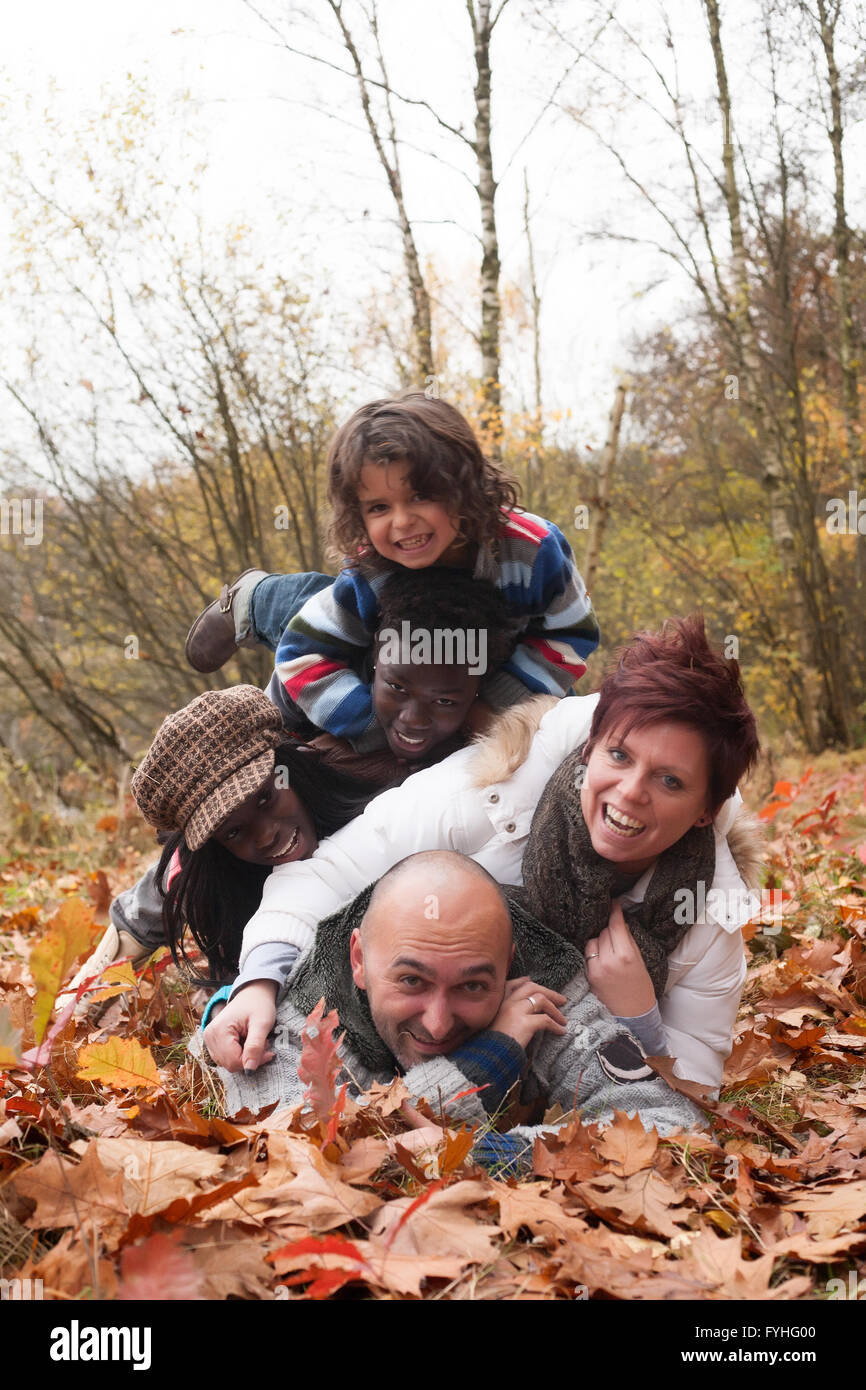 Happy multiracial family Stock Photo