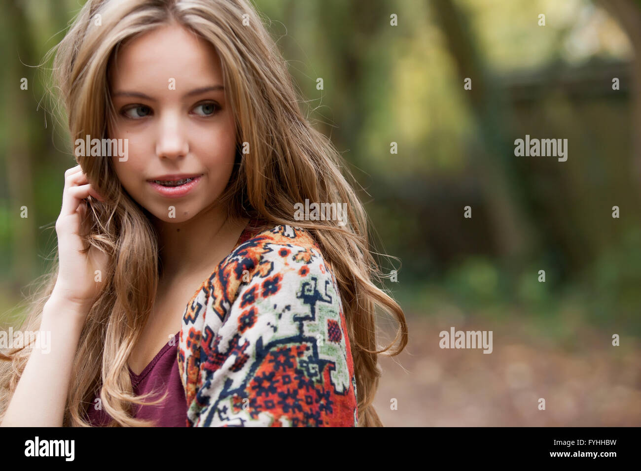 Teen in the forest hi-res stock photography and images - Alamy