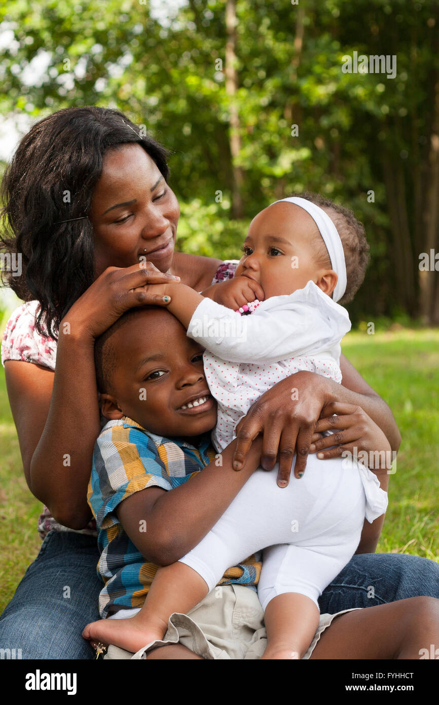 Happy african family hi-res stock photography and images - Alamy